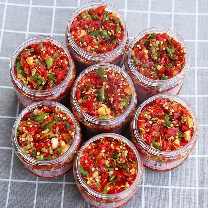 蒜蓉辣椒酱超辣拌饭酱下饭菜瓶装湖南农家自制剁椒酱手工辣酱香辣辣椒
