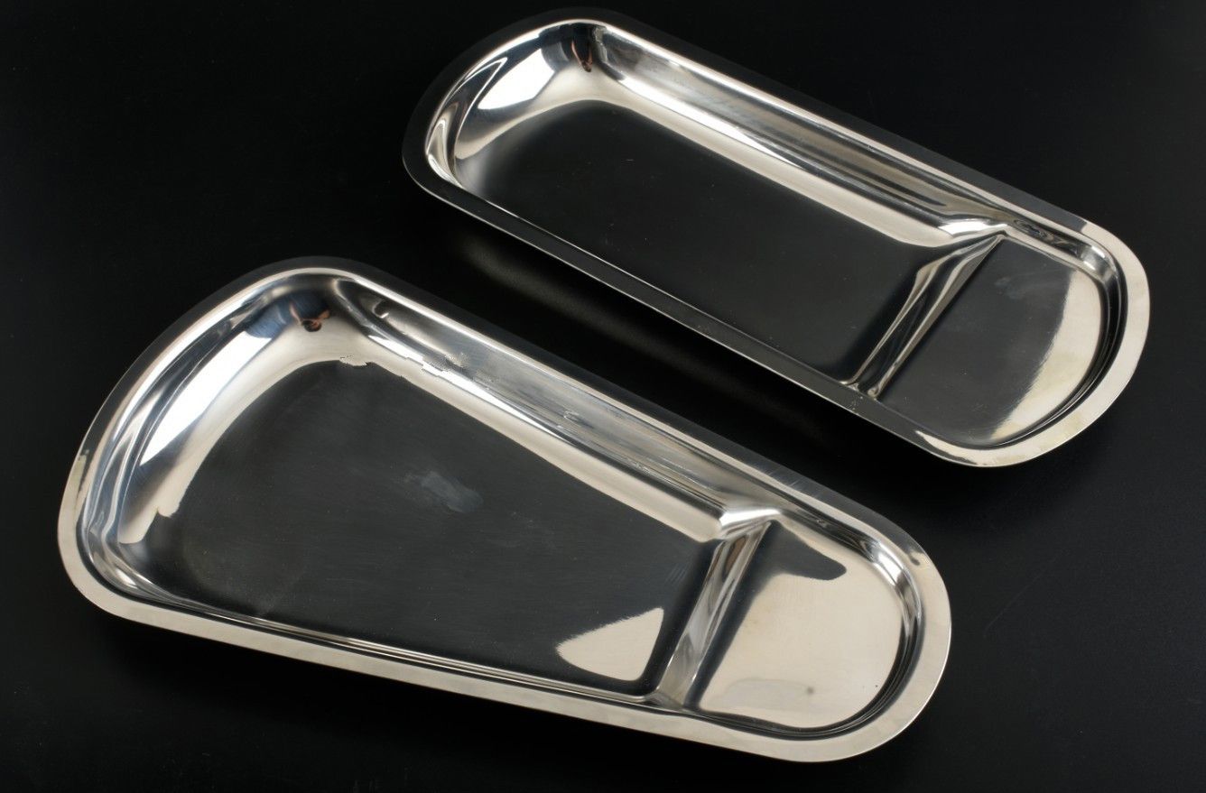 不锈钢搁盘自助餐夹子盘面包夹托盘扇形盘子食品夹夹自助餐夹碟子加厚