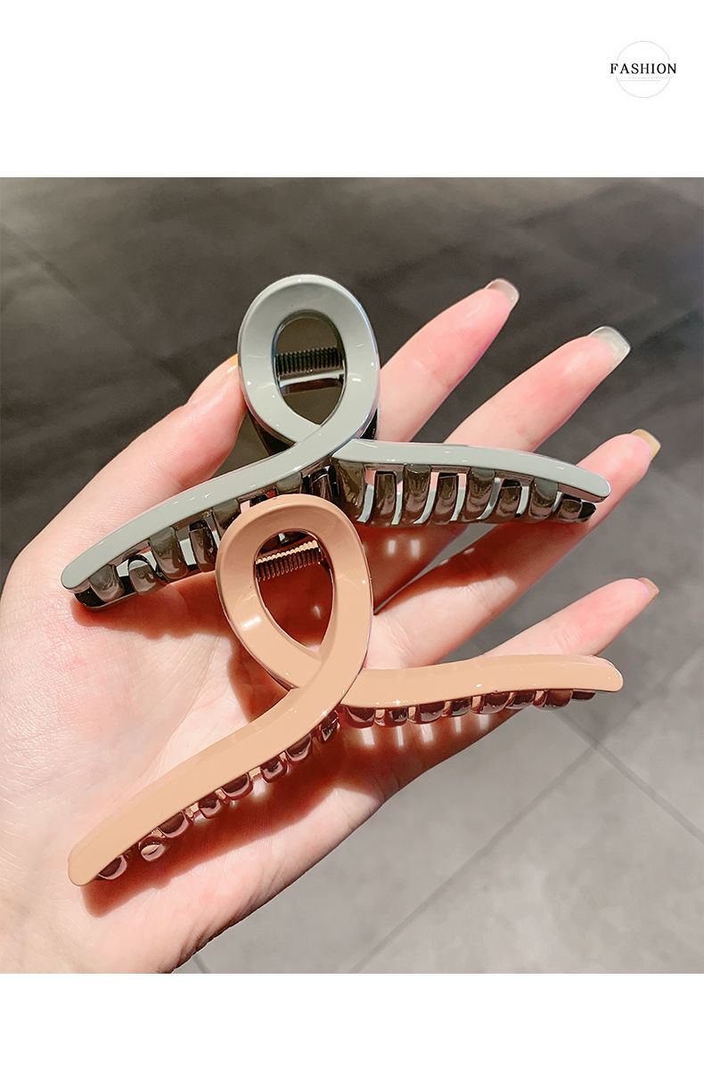 成人洗澡发夹后脑勺盘头发夹子抓夹女韩国优雅气质鲨鱼夹发卡头饰 抓