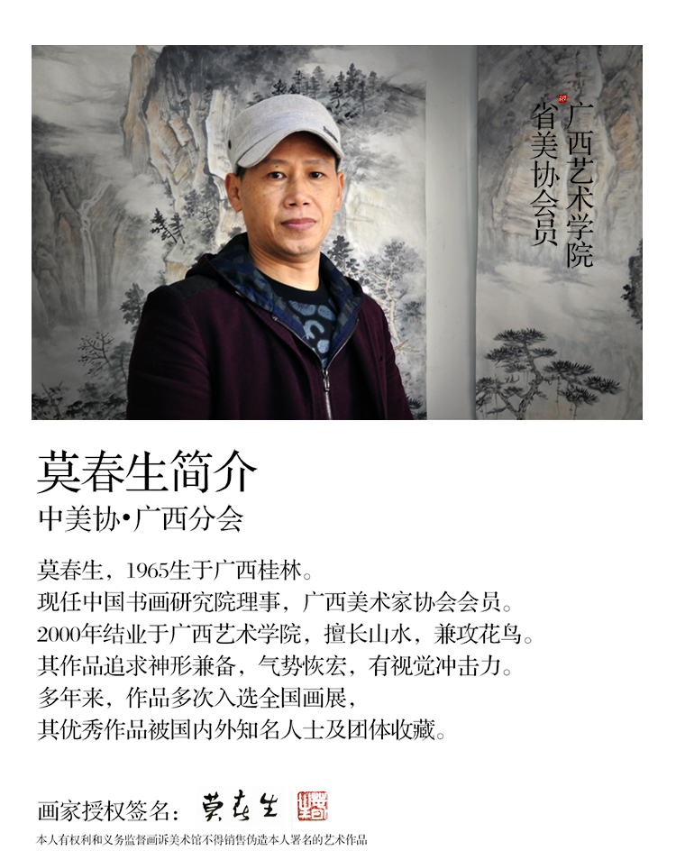 画诉 名家省美协手绘山水画国画字画客厅装饰画办公