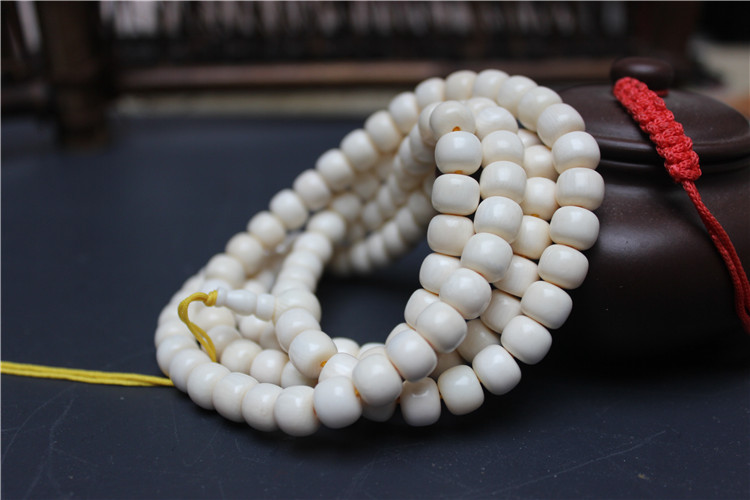 朴春 猛犸象牙手串猛犸牙手串 佛珠圆珠子老型108颗8/10/满纹 直径