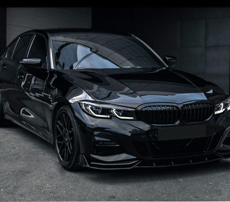 适用于适用2022款宝马3系改装前铲320325li前唇后唇侧裙碳纤维套件亮