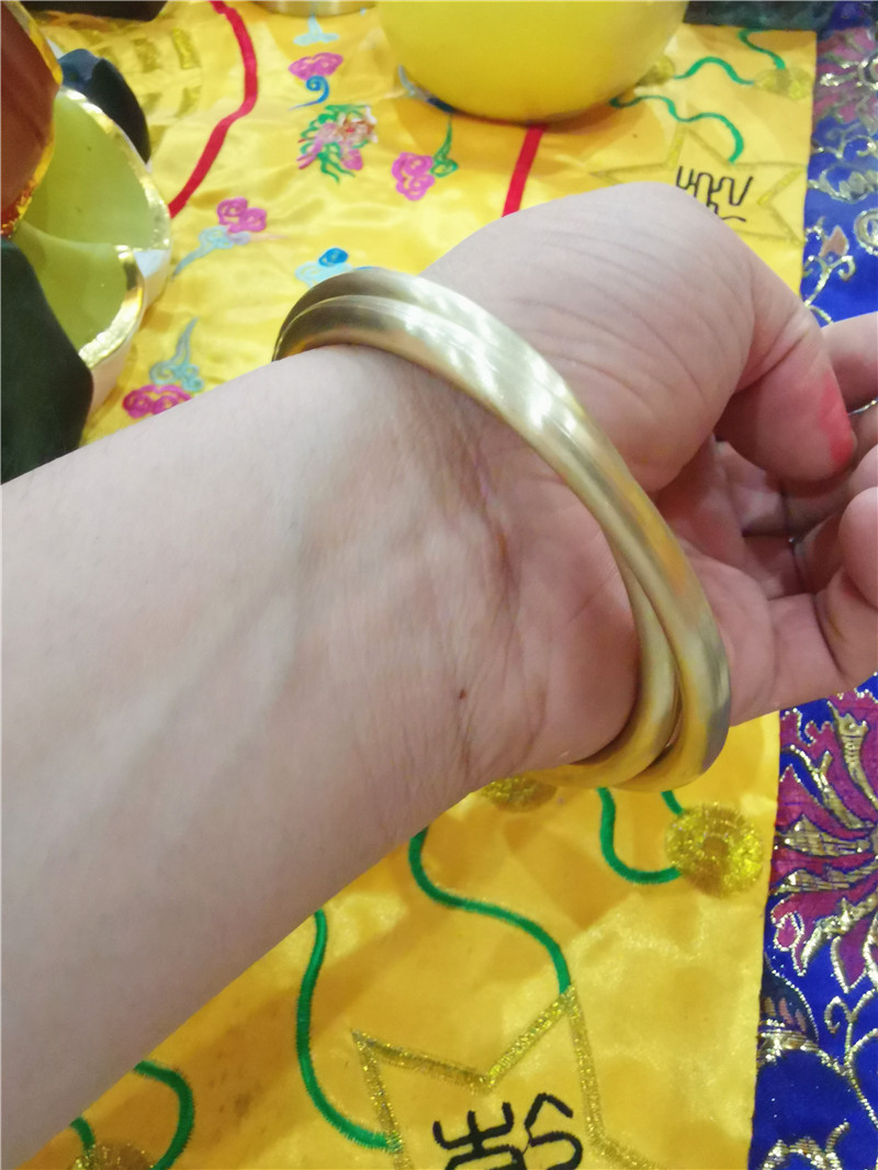 xingyan乾坤阴阳镯 道教用品把件手镯铜乾坤圈阴阳环阴阳圈镯黄铜七星