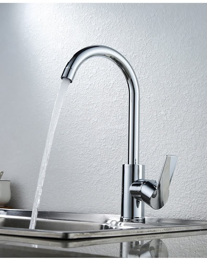 厨房水龙头家用洗菜盆龙头冷热水槽洗手池全铜单冷水阀304不锈钢单冷