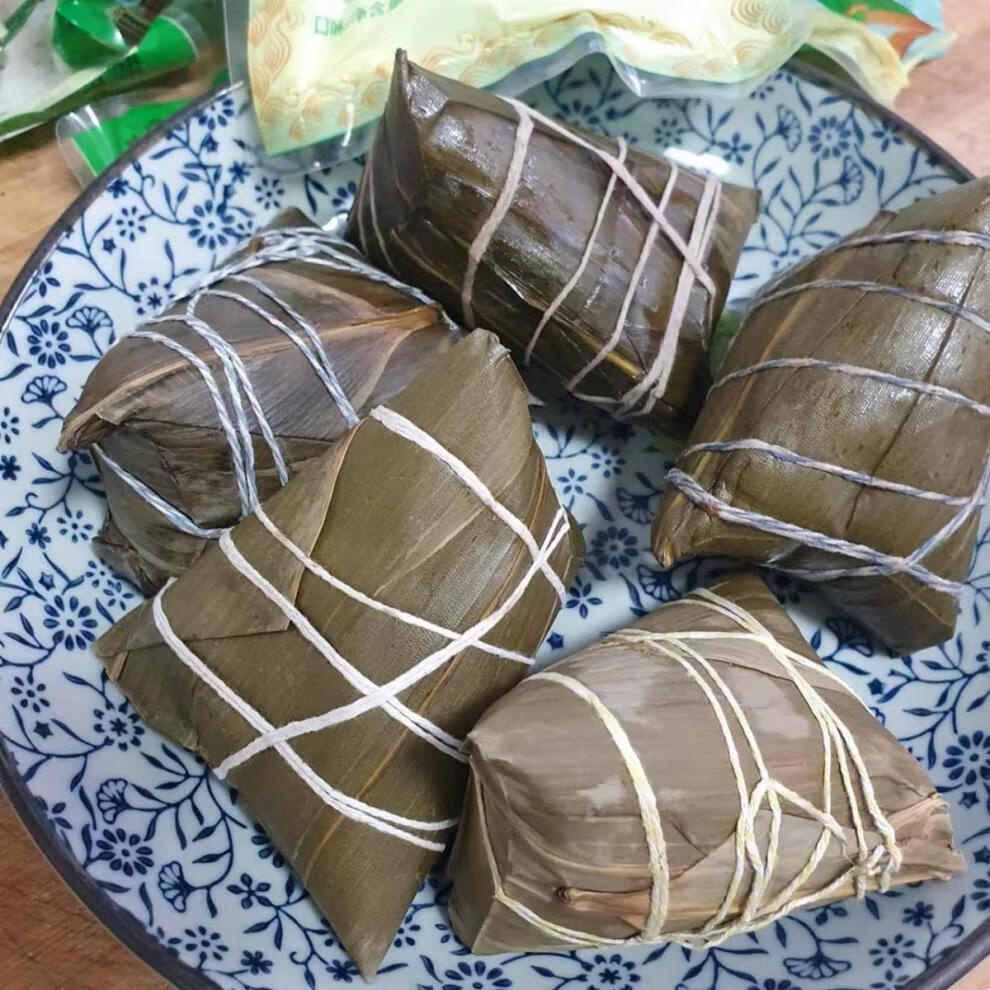 清真粽子回族粽子清真食品真空包装粽子传统端午粽子 新疆大枣粽5个