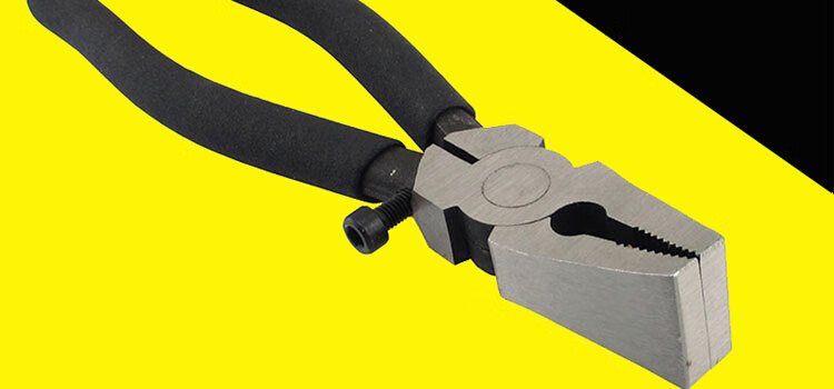 玻璃钳子平口钳掰玻钳平口工具专用夹持玻璃专用钳修边钳 8寸有螺丝有