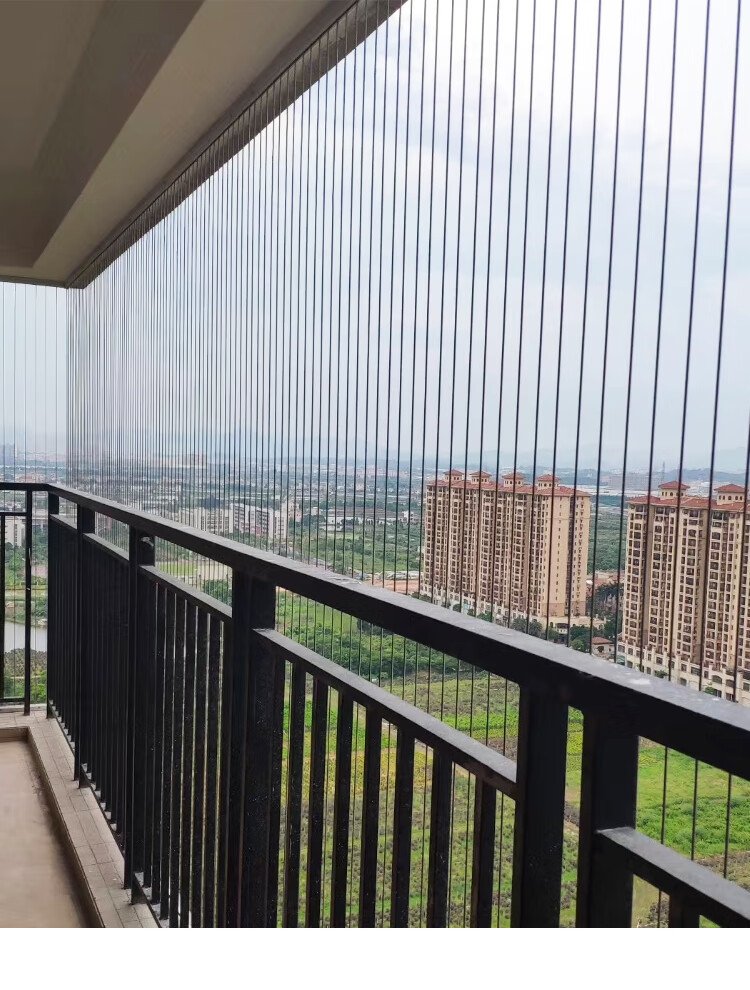 儿童阳台隐形防盗网钢丝316不锈钢护栏防护网钢丝绳窗户安全材料202