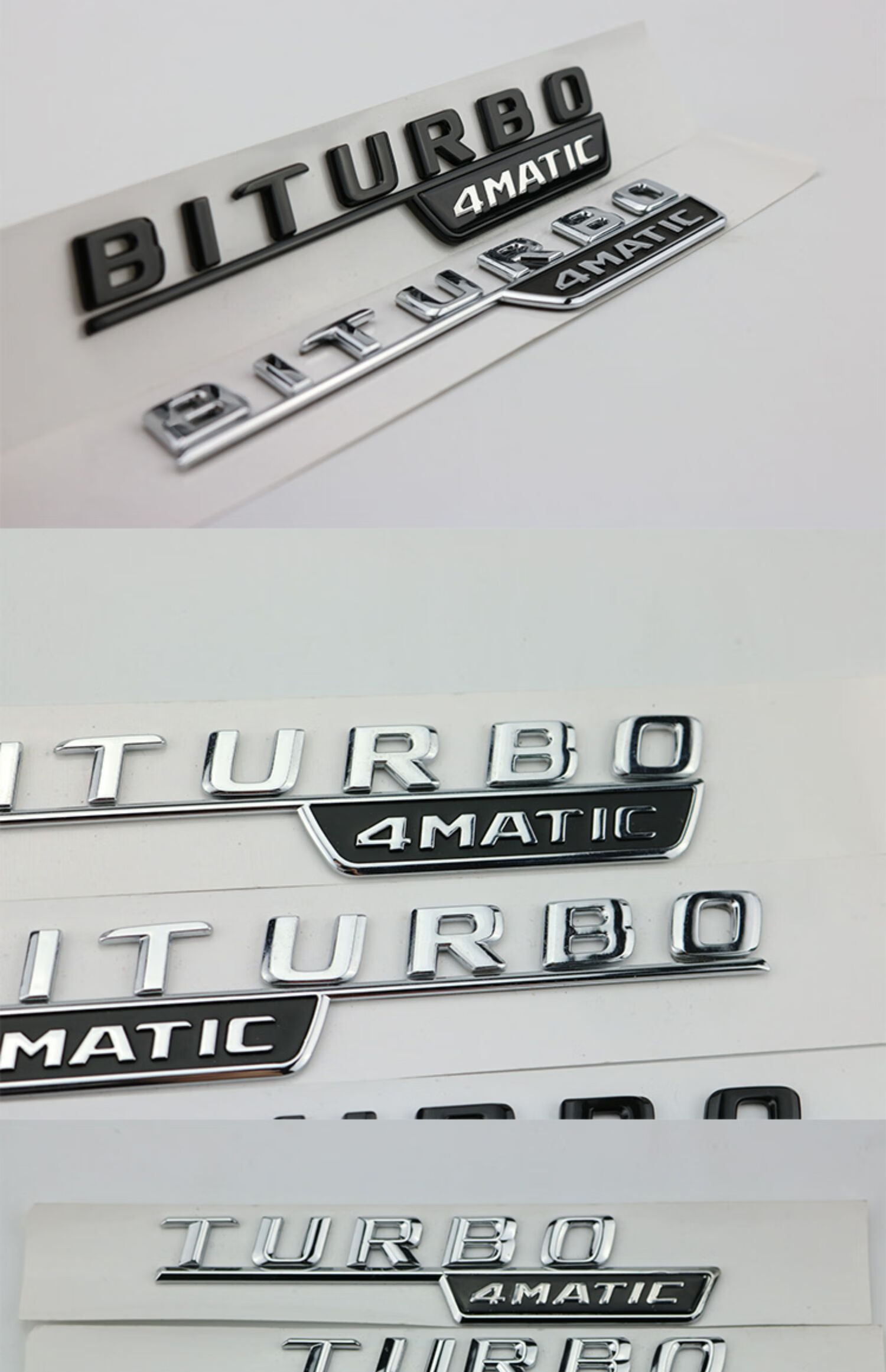 turbo 4matic 叶子板侧标车标车身标志贴 turbo4matic 亮黑一对【图片