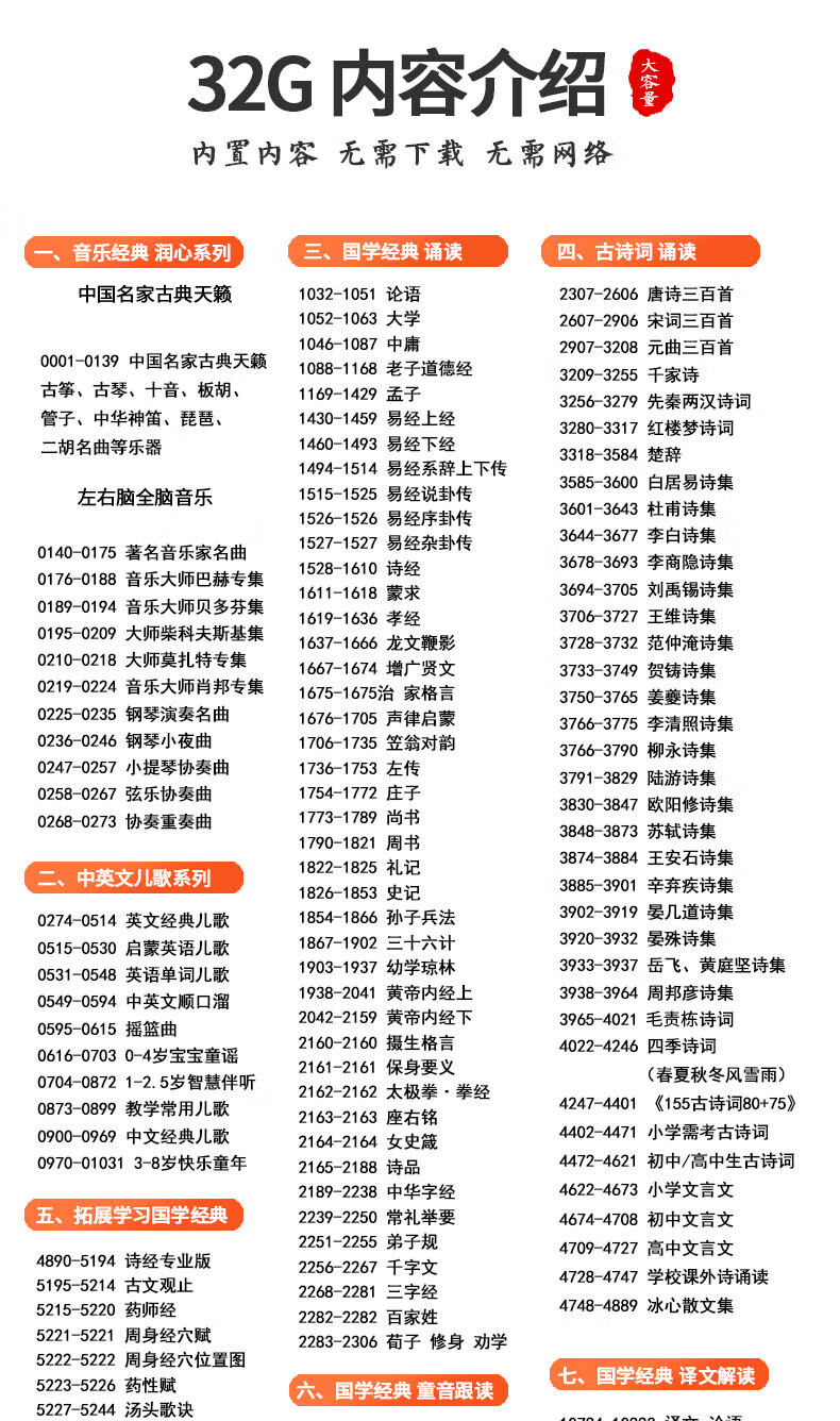 云万里国学机经典听读机育心学习机儿童早教机0313岁随身听新款同款蓝