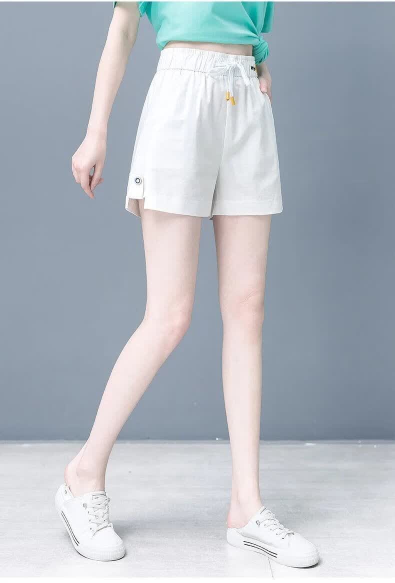恒源祥彩羊特价捡漏冰丝短裤女夏季薄款宽松高腰直筒显瘦休闲阔腿运动