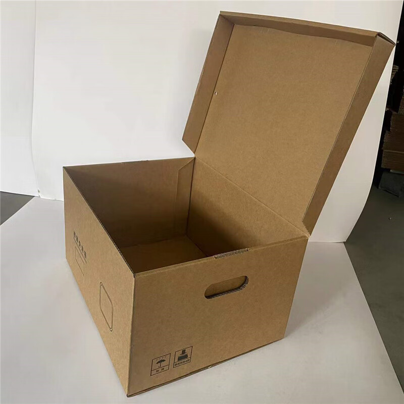 沐森森档案专用收纳盒整理箱银行牛皮纸箱a4文件资料办公用品会计档案