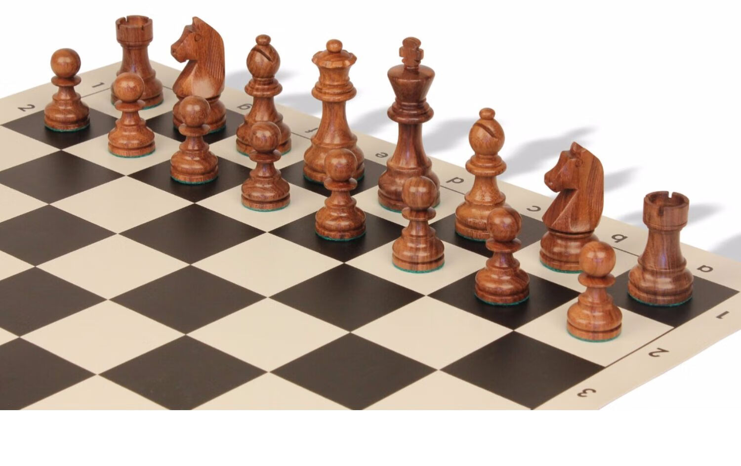 国际象棋比赛实木棋具国际棋联斯汤顿日耳曼骑士棋盘棋子赠51厘米皮革