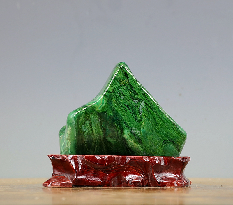 恋江南矿物晶体奇石宝玉石玛瑙玉髓绿碧玉天然澳洲绿玉髓原石摆件紫