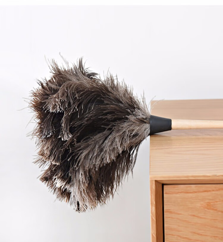 适用于鸵鸟毛羊毛除尘掸子电器橱柜扫尘用品清洁家居鸡毛掸子除尘掸头