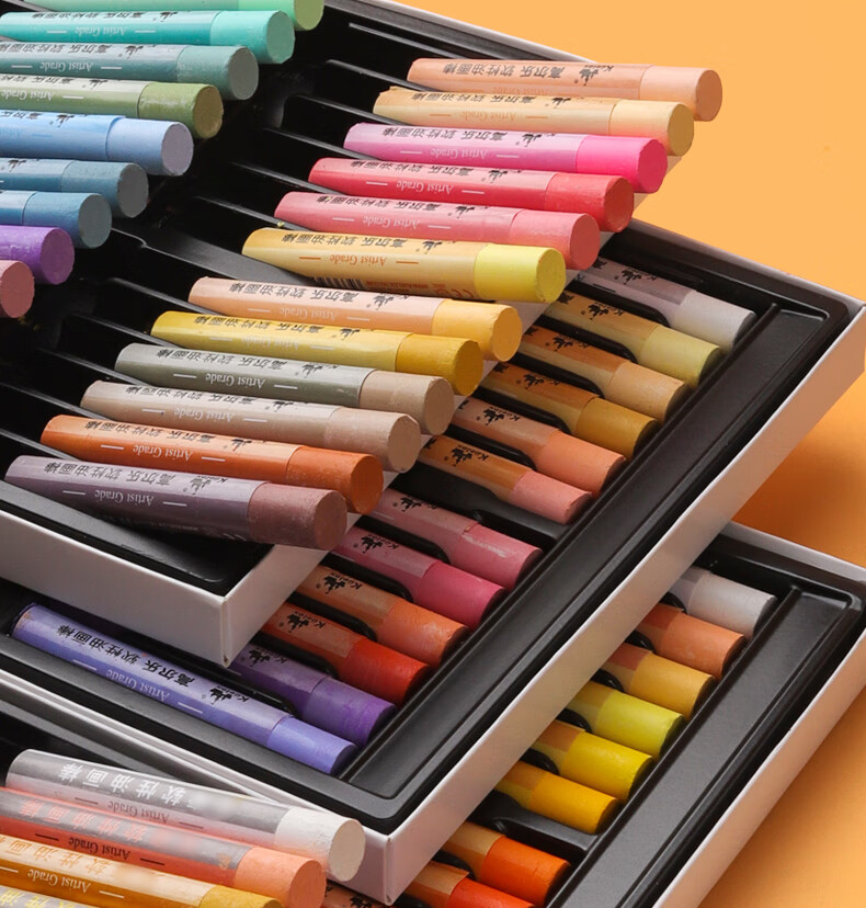 京选油画棒重彩油画棒套装专用纸刮刀保存工具笔36白色48软性24色水溶
