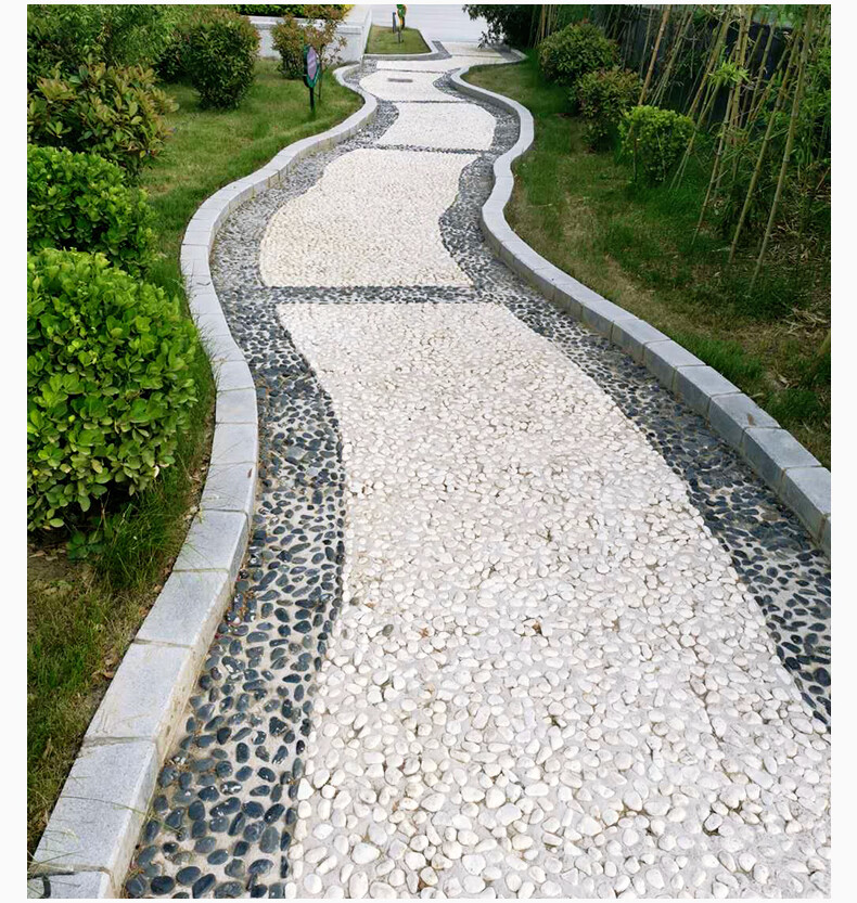 白色鹅卵石铺地造景雨花石鱼缸庭院铺路大小白石头天然精抛白石子白色