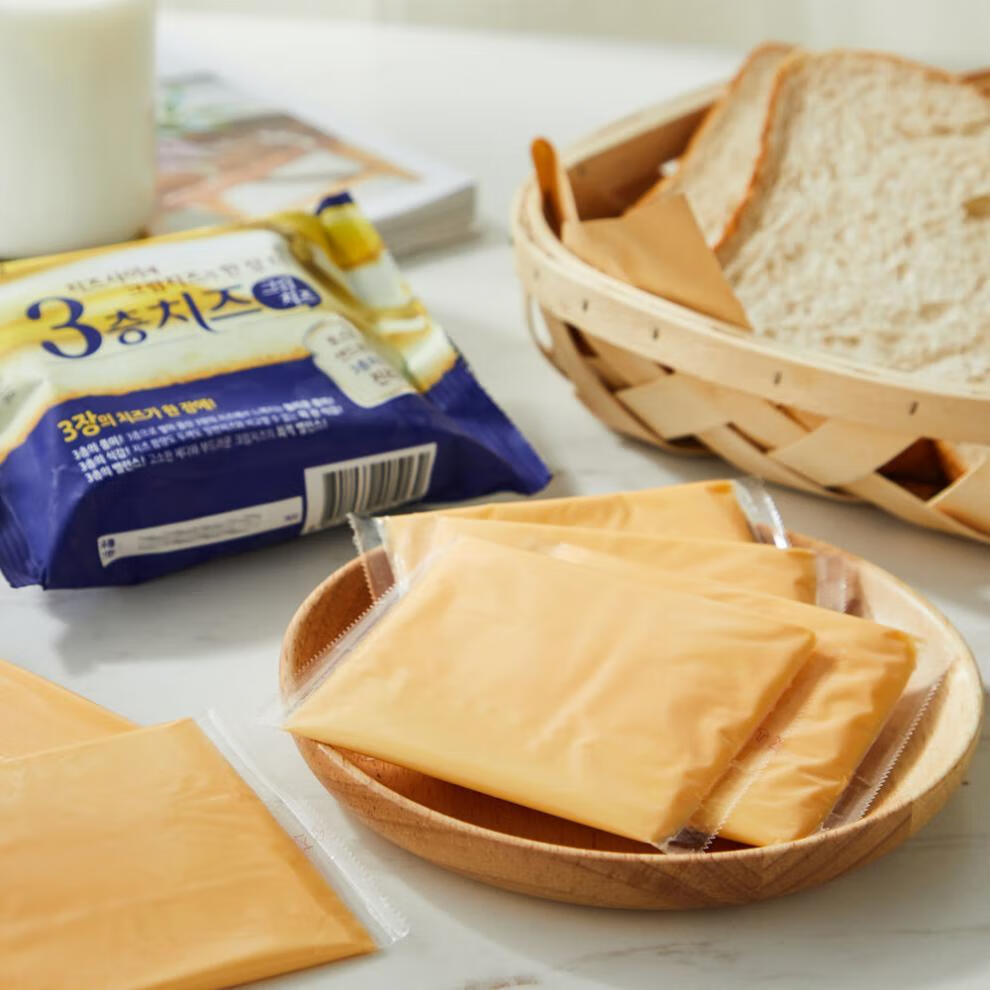 南阳3层奶油奶酪咖椰奶酪网红芝士片224g袋装奶油奶酪味