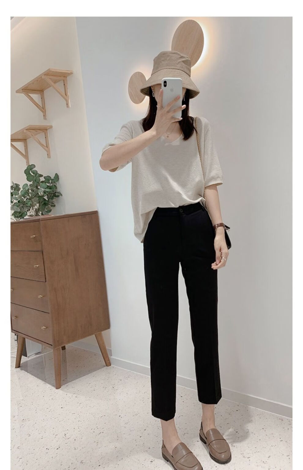 烟管裤女小个子垂感冰丝烟管裤女春夏薄款九分西装裤黑色小个子八分