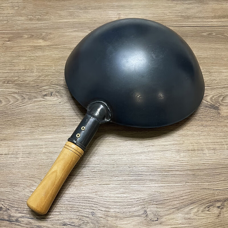 尖底锅 爆炒锅 炒勺铁锅厨师铁锅家用老式饭店商用炒锅燃气灶适用炒菜