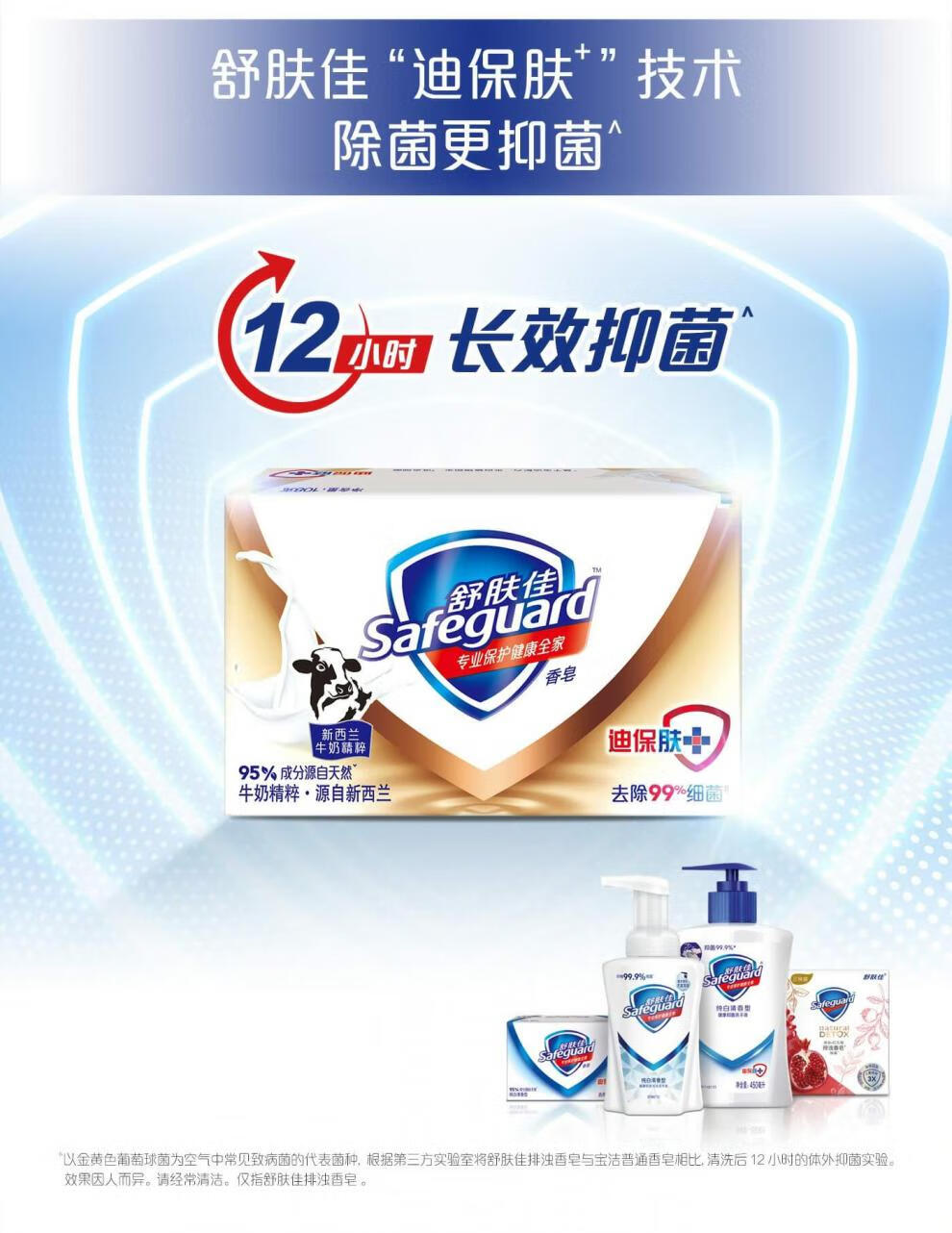 舒肤佳沐浴香皂家庭装肥皂男女身体清洁洗脸促销装迪保肤系列青瓜清爽