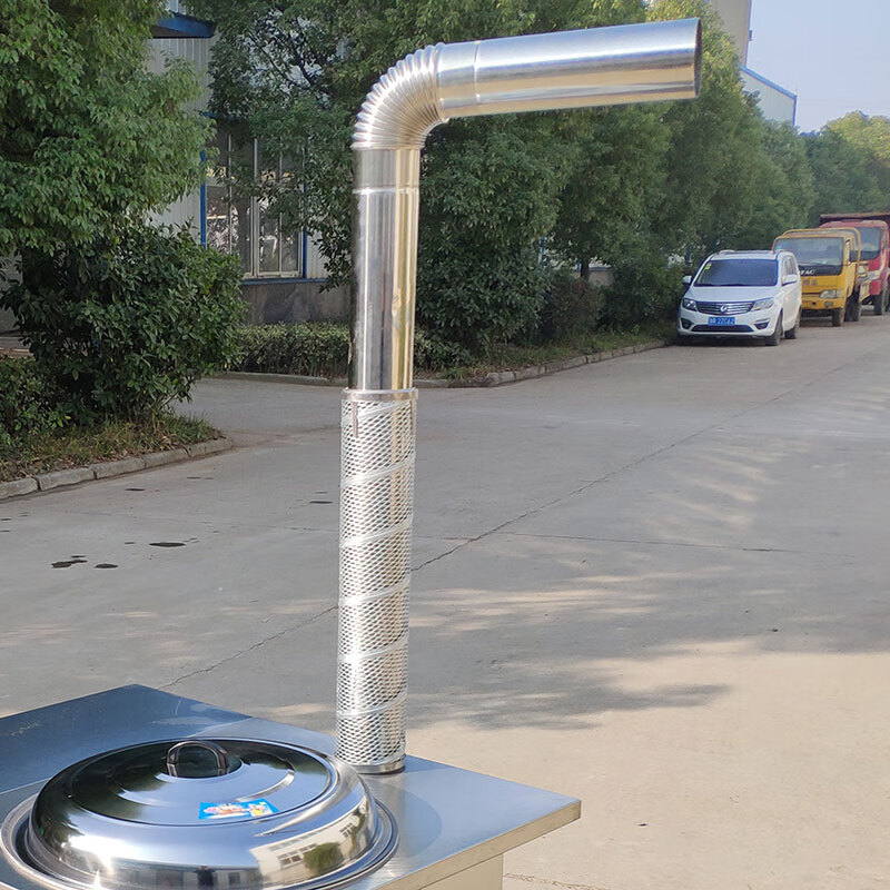 柴火炉子煤炉烟筒排烟管大号家用加厚不锈钢烟囱管子 100不锈钢烟筒