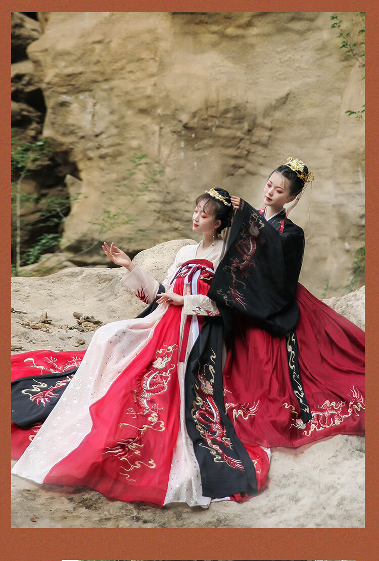 重回汉尚之华莲大唐钟灵记新款龙母女交领夜弦歌中国风重工刺绣超仙