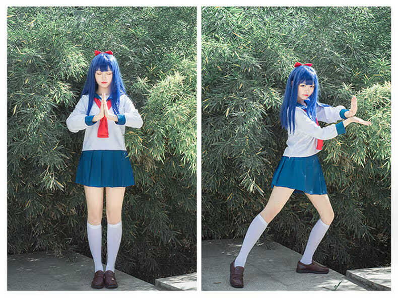 【特价捡漏】pop子和pipi美日常cos服 海军领水手校服cosplay服装假发