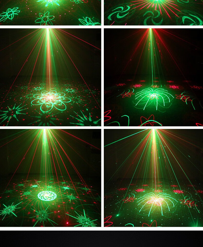 ktv闪光灯酒吧激光灯声控舞台灯光旋转彩灯家用宿舍蹦迪灯镭射灯光束