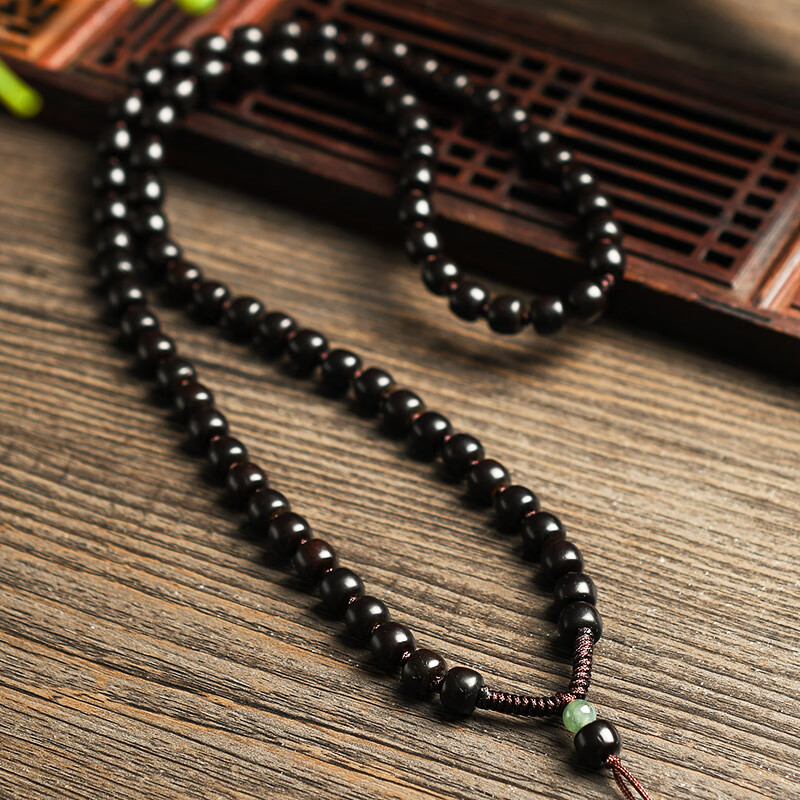 手工编织印尼椰蒂珠男挂脖 翡翠吊坠挂绳菩提玉佩女项链绳子 圆珠7mm