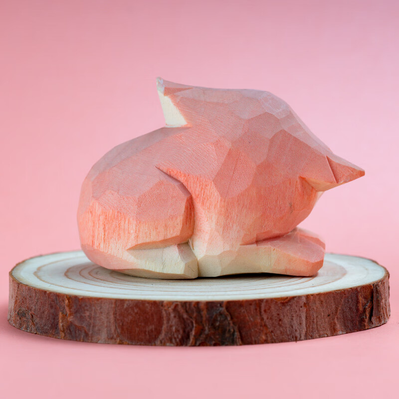 法漫玫驰露 寝室学生电脑桌面摆件原神八重神子狐狸木雕摆件二次元