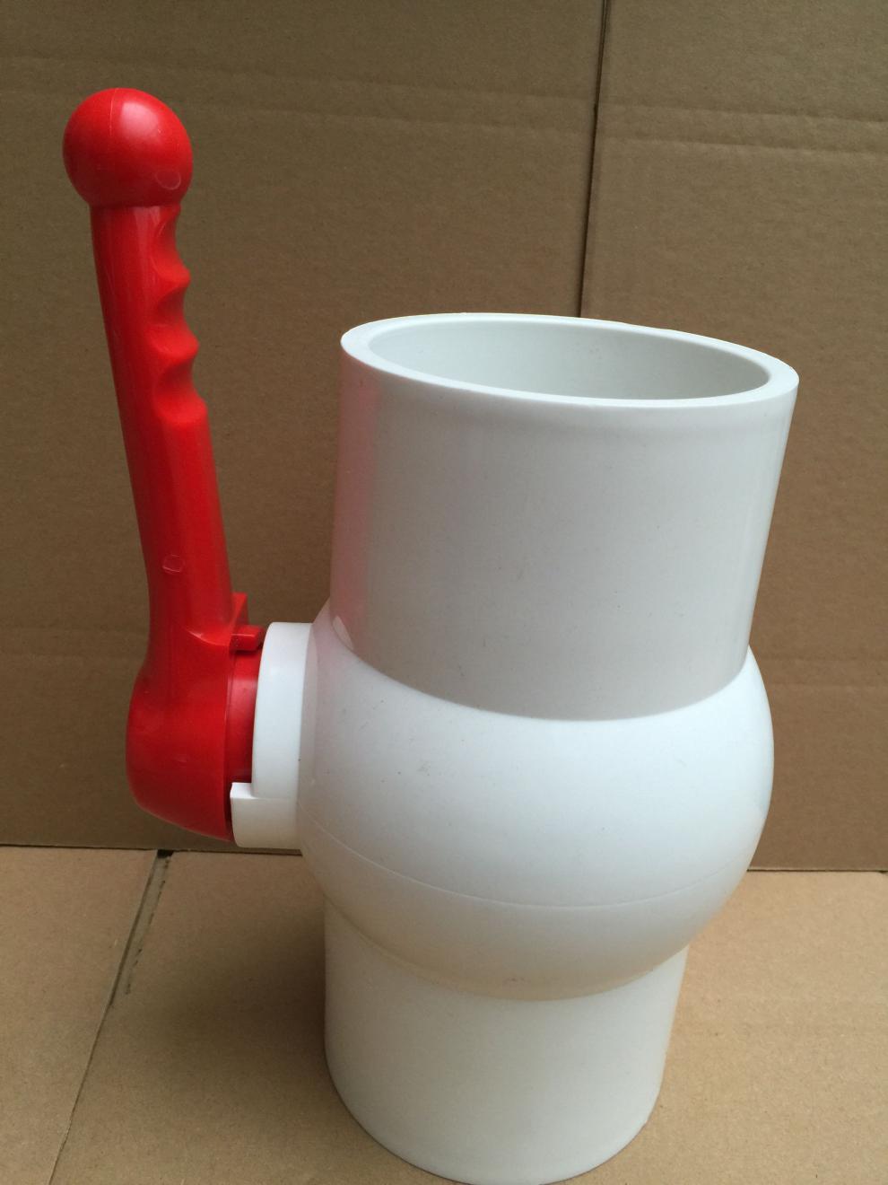 pvc水管塑料球阀110mm球阀开关止水阀门4寸下水管排污管球阀如需其他