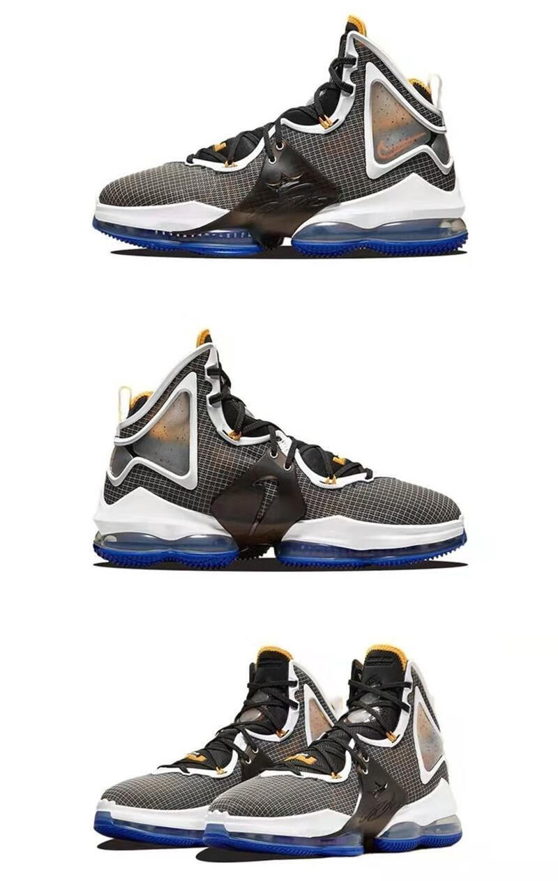 新品19代篮球鞋真气垫lebron19高帮气垫实战室内外运动鞋石墨色40