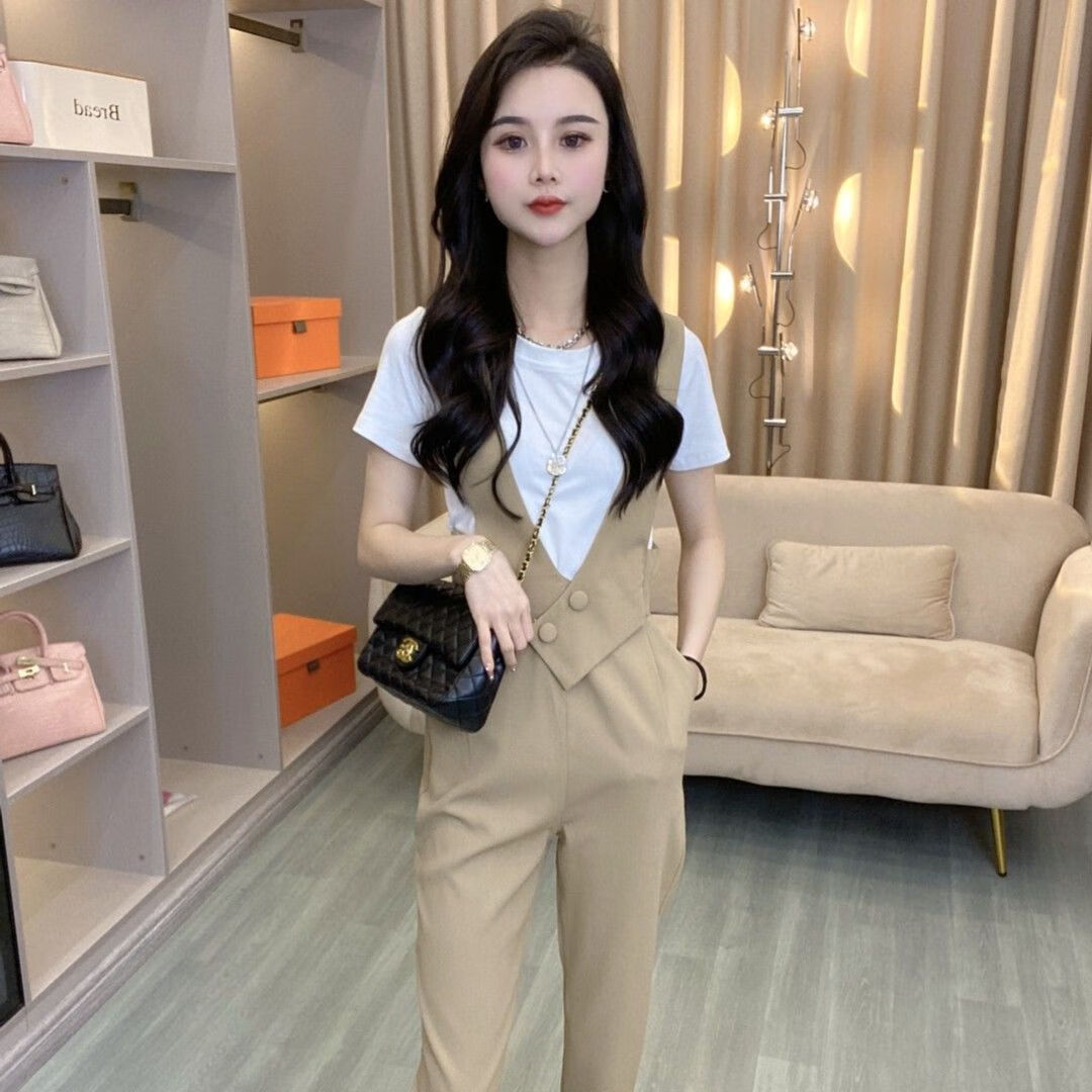 夏天的衣服女连体裤夏装时尚莲休库气质显高显瘦连衣裤女2022夏季新款