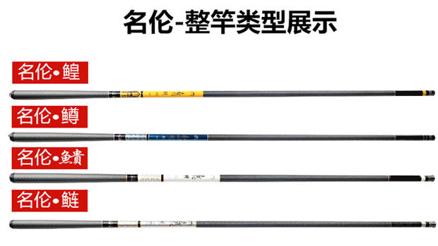 名伦渔具官方名伦鱼竿鳇鳟鲢贵杖28钓19钓超轻超硬台钓竿黑坑竿竞技竿