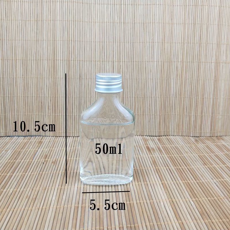 小酒瓶二兩藥酒瓶玻璃酒瓶自釀一斤裝白酒瓶100ml250ml500ml空瓶 50ml