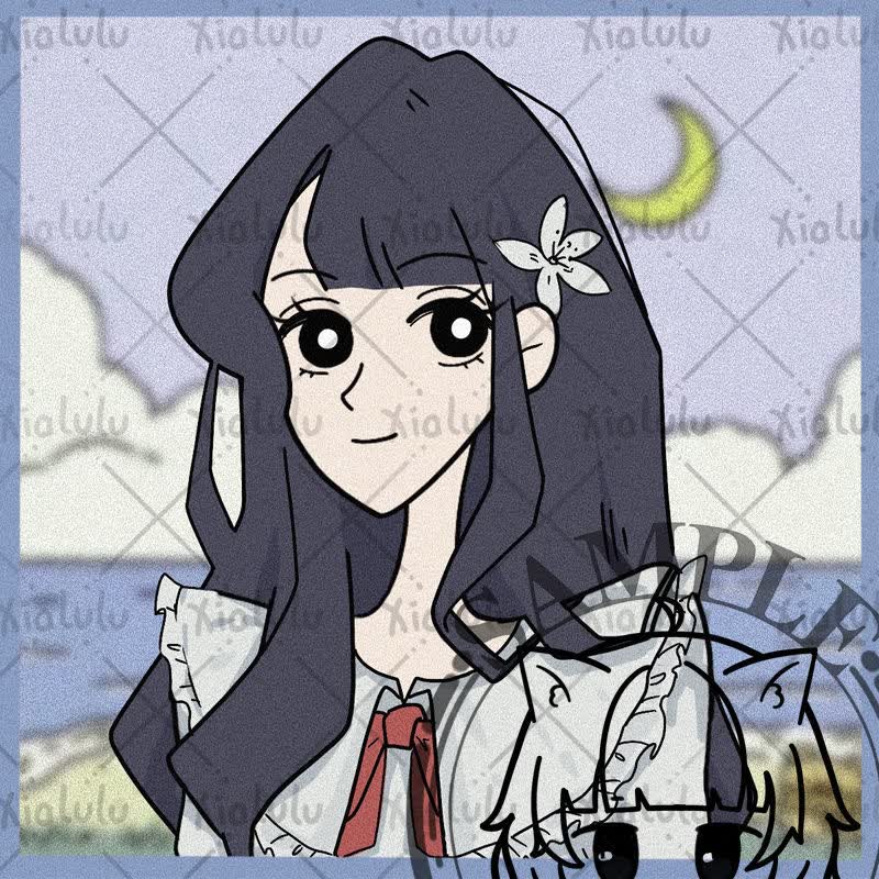 q版手绘头像设计情侣真人照片蜡笔小新娜娜子风动漫画像定制作 头像