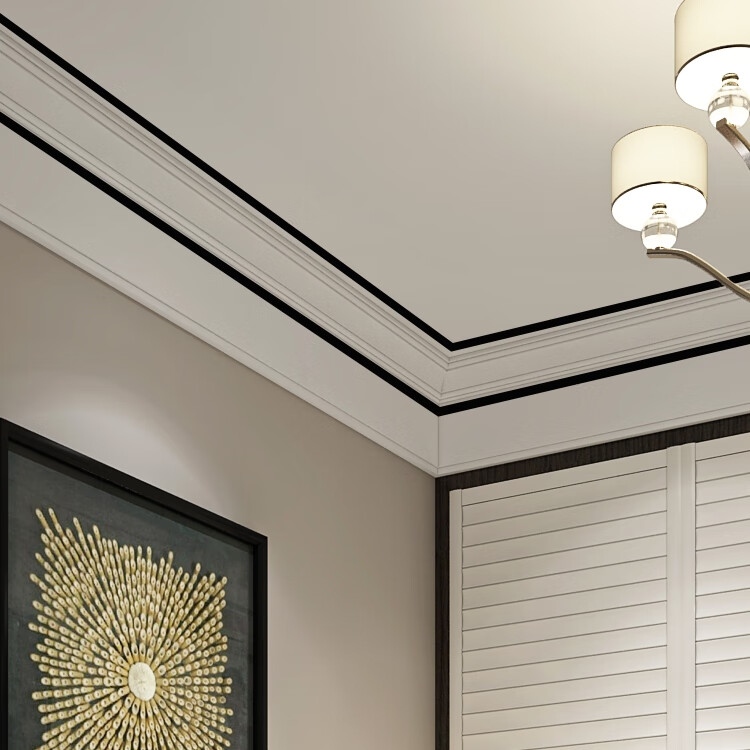 3d立体亚克力墙贴客厅电视背景墙天花板顶角线自粘遮丑装饰条水银色2x