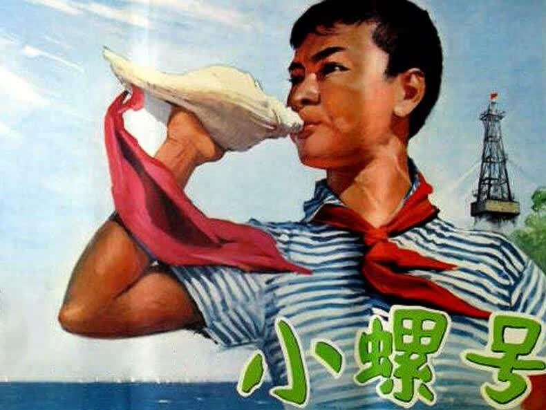 天然海螺号角可吹喇叭口哨大海螺贝壳哨子儿童玩具哨小螺号吹响小赤旋