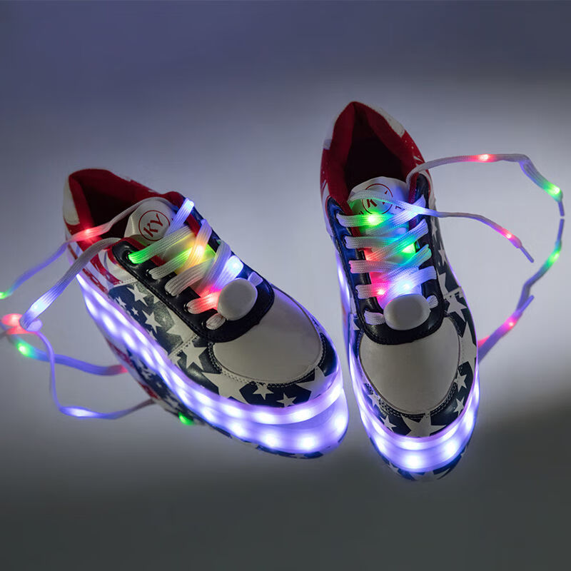 迪士尼特价捡漏小孩子的七彩发光鞋男女童闪灯运动童鞋儿童亮灯鞋新款