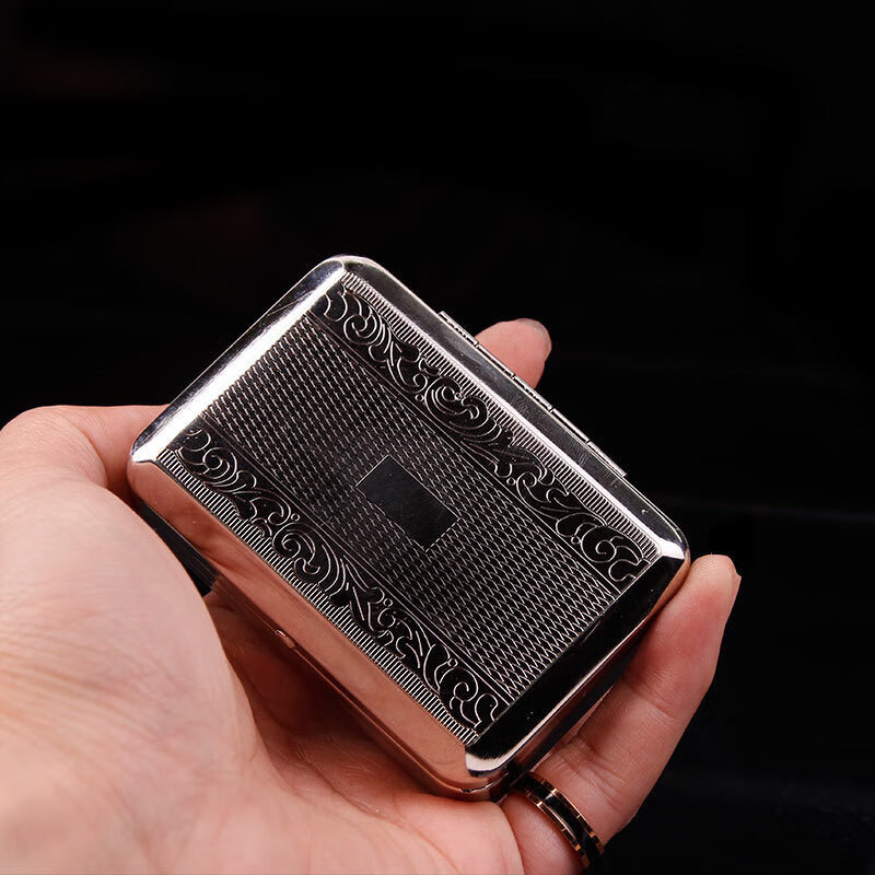 烟具便携金属烟盒不绣钢合金烟丝盒保湿盒手卷盒厂家直销 图案随机