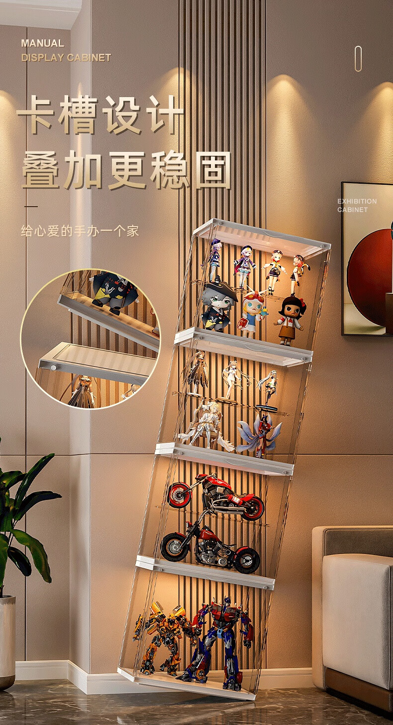 迪士尼旗舰乐高展示架亚克力透明模型玩具盲盒收纳盒陈列架家用积木