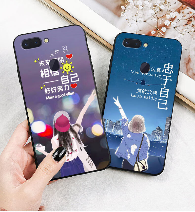 oppor15手机壳男女款硅胶中国风r15梦境版手机套磨砂防摔软标准版乔鸟