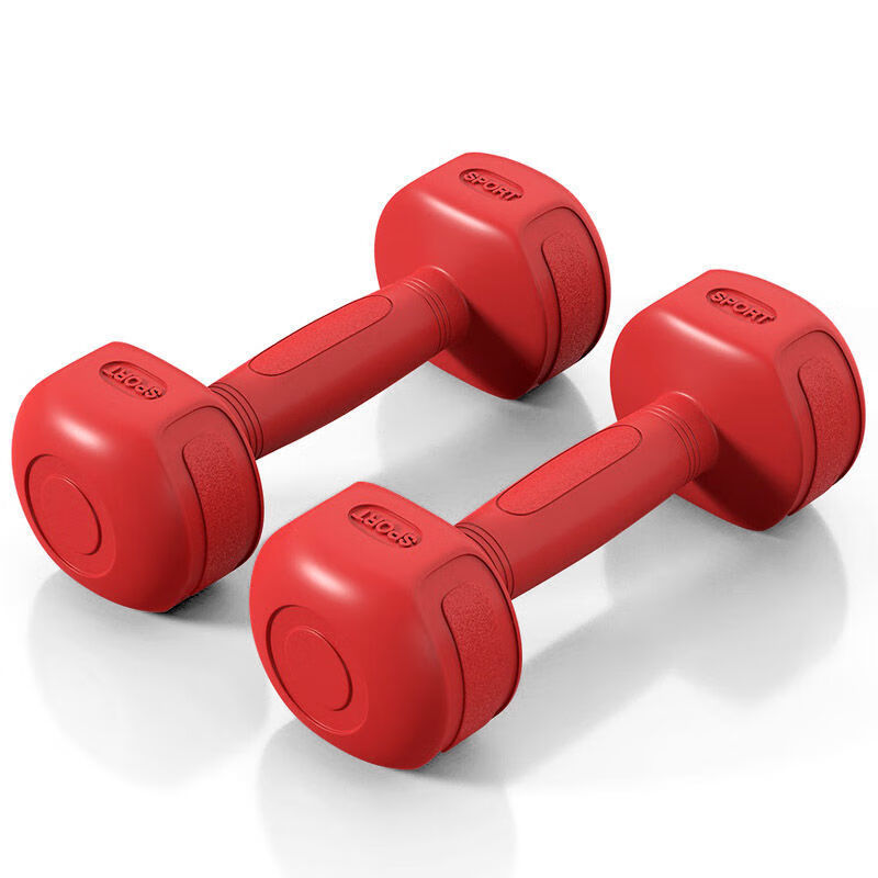 精选小哑铃女士一对塑瘦手臂2kg家用健身器材瑜伽学生123公斤男中国红