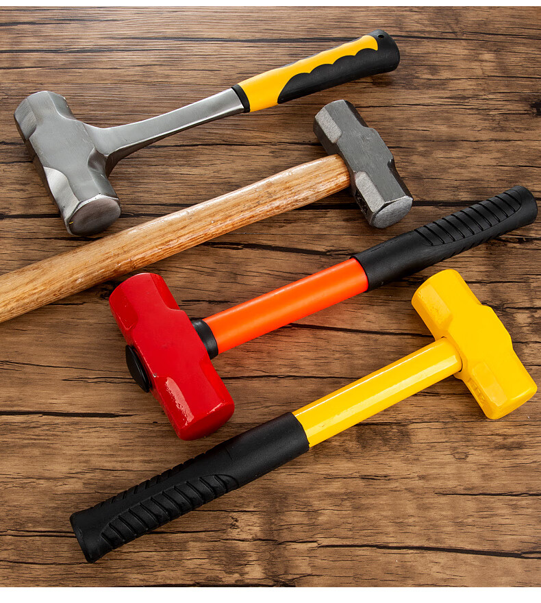 大锤八角重型一体钢锤头砸墙拆墙榔头石锤实心大号铁锤子工地用锤