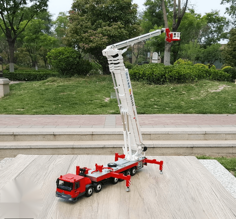 车仿真模型高空作业车奔驰底盘徐工dg100登高平台消防车消防车模型 43