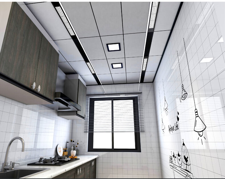 蜂窝大板专用灯 集成吊顶蜂窝大板专用格栅灯发光边线射灯20x20方灯