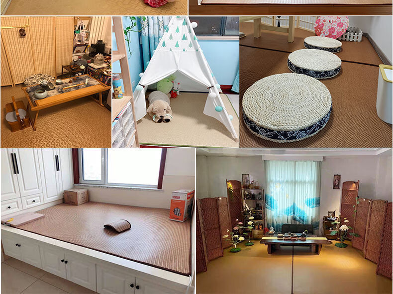 优选榻榻米客厅卧室房间地铺炕阳台夏季天藤编席子爬行垫凉席地毯悠云