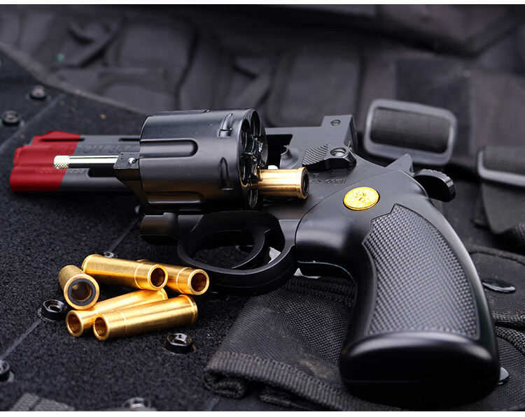 1:1金属玩具枪小月亮左轮可发射水弹枪儿童玩具仿真男孩合金手动枪