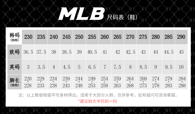 美职棒(mlb)男鞋女鞋 2022秋季新款情侣款运动鞋复古厚底耐磨休闲鞋