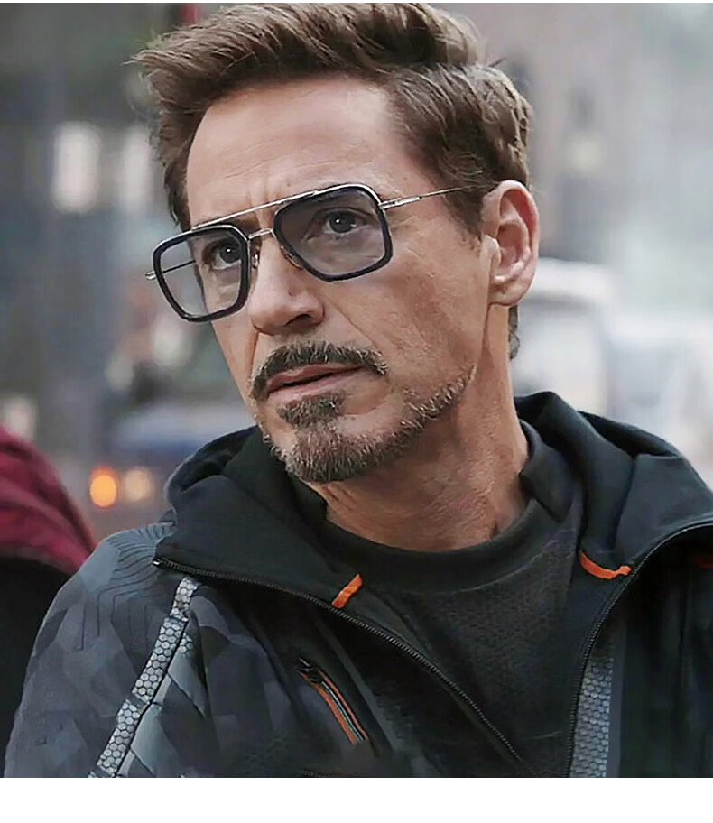 洛克·兄弟骑行眼镜同款钢铁侠唐尼同款眼镜男款潮配渐变色太阳镜墨镜